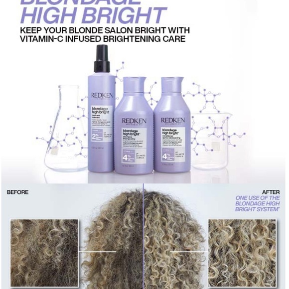 3 produits  ….Shampoo , revitalisant et traitement Redken blindage high bright - Picture 9 of 12